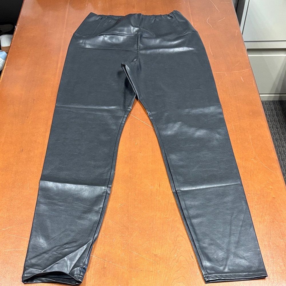 Wilfred Black Faux Leather Pants